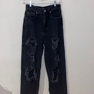 black high rise baggy jeans from urban outfitters